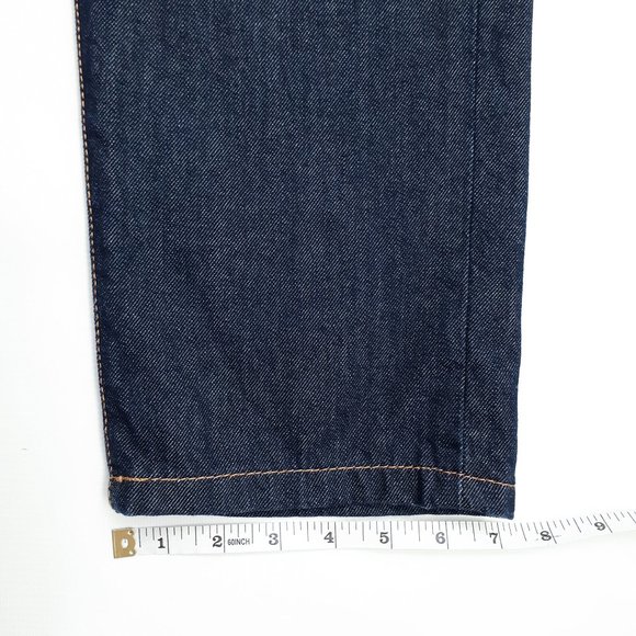 ZARA MAN DENIM COLLECTION High Waisted Straight Leg Jeans in Dark Wash - Picture 13 of 16
